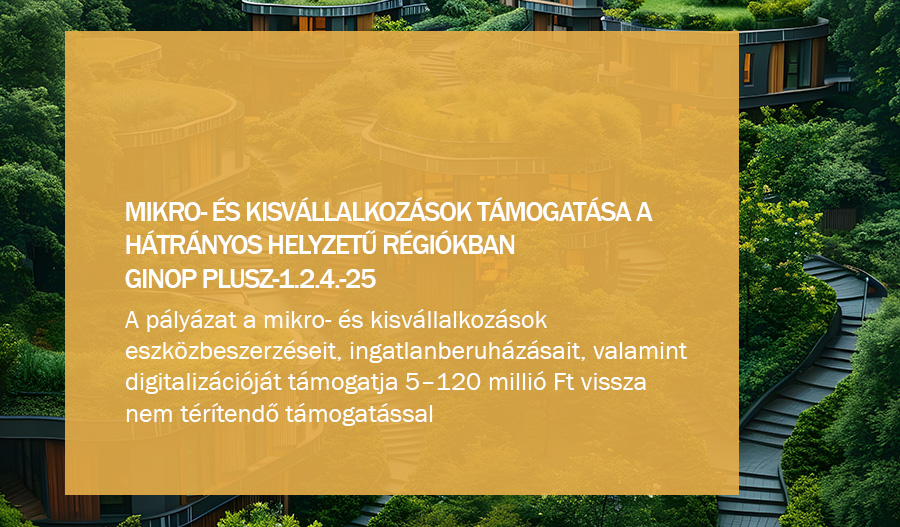 Mikro- és kisvállalkozások fejlesztése – GINOP Plusz-1.2.4-25