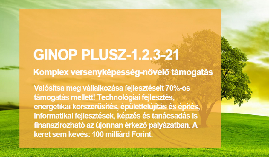 GINOP Plusz - 1.2.3-21 - Komplex Beruh&aacute;z&aacute;si T&aacute;mogat&aacute;s KKV-k Sz&aacute;m&aacute;ra
