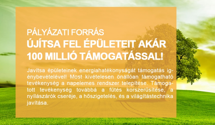 November 11-től el&eacute;rhető az &eacute;p&uuml;letfel&uacute;jit&aacute;si &eacute;s energetikai p&aacute;ly&aacute;zat!